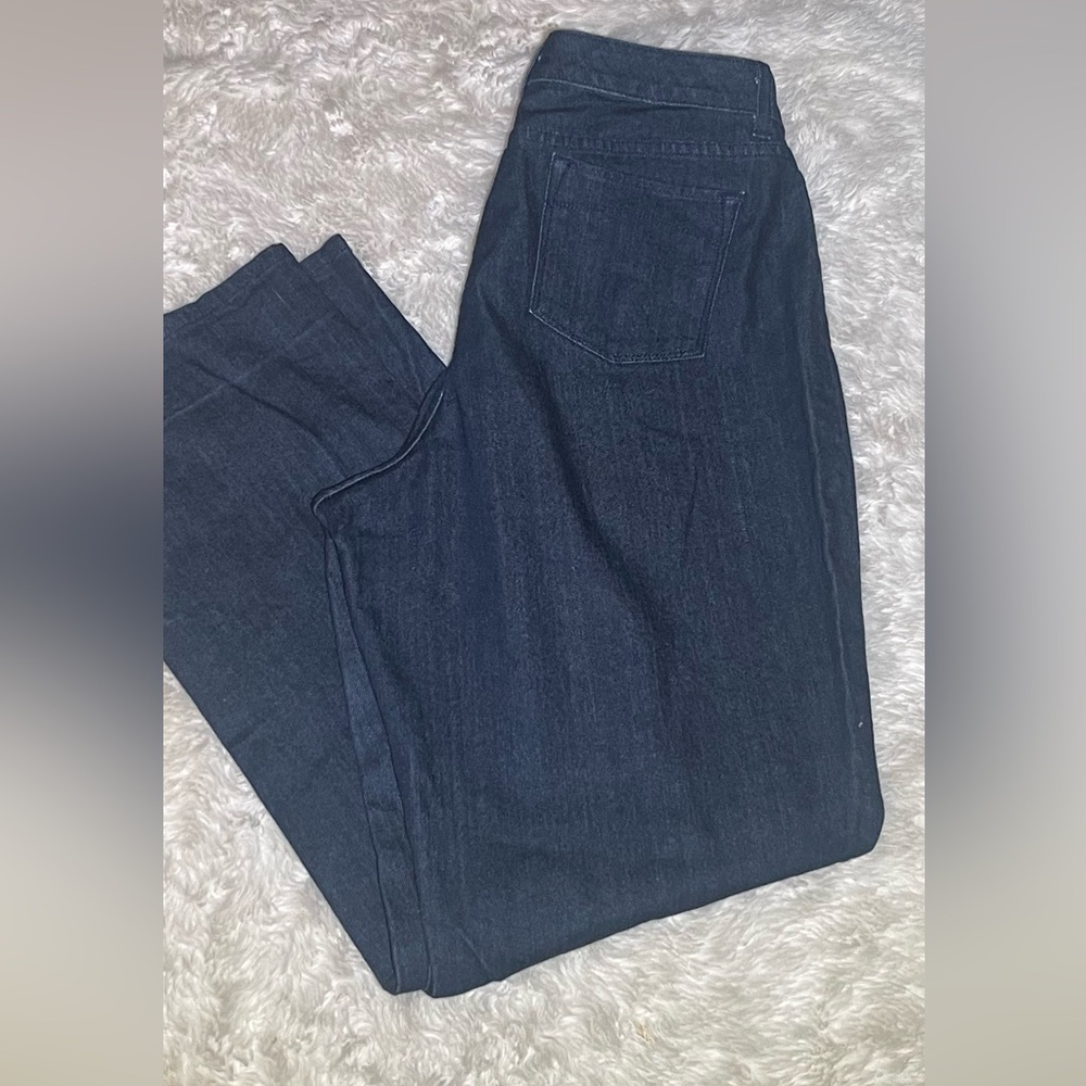 L.L bean women’s dark blue favorite fit curvy jeans size 14 M/T - Picture 6 of 9